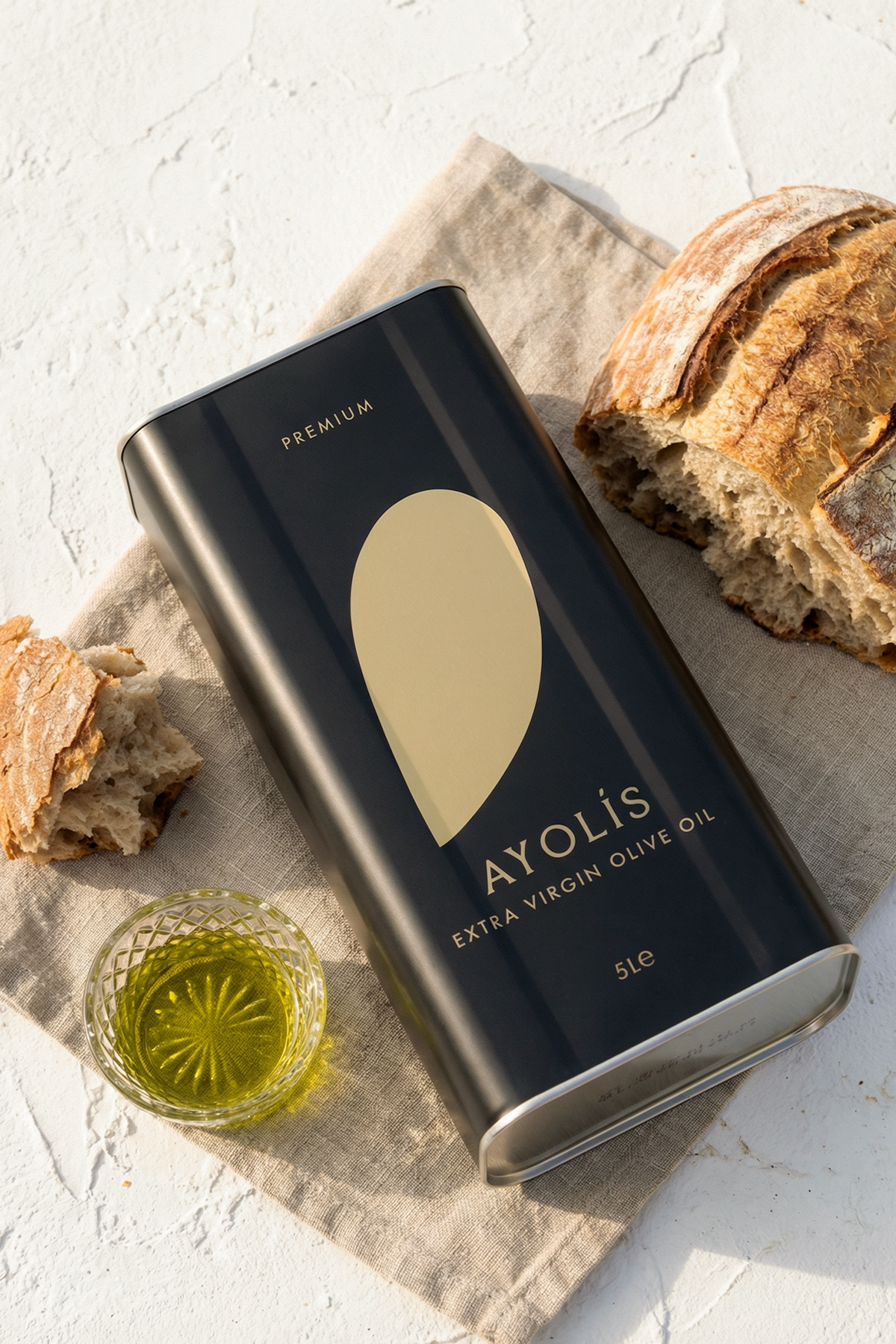 Ayolis Premium Gourmet Trilye Extra Virgin Olive Oil, 5L – Early Harvest, Cold Extracted